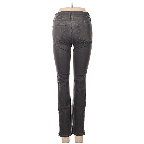 Madewell Skinny Ankle Zip Jeans Size 26 Cotton Blend Denim Distressed Shark Gray - Picture 2 of 5